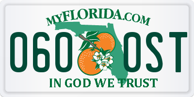 FL license plate 0600ST