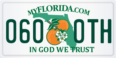 FL license plate 0600TH