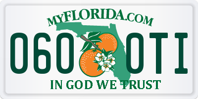 FL license plate 0600TI