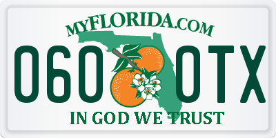FL license plate 0600TX