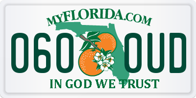 FL license plate 0600UD