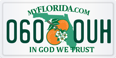FL license plate 0600UH