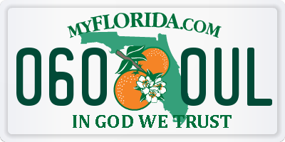 FL license plate 0600UL