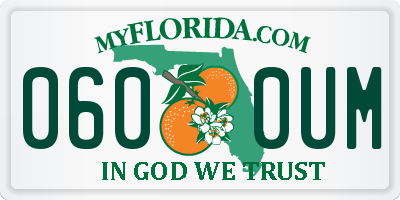 FL license plate 0600UM
