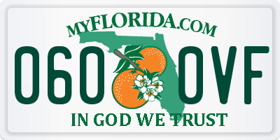 FL license plate 0600VF