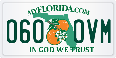 FL license plate 0600VM