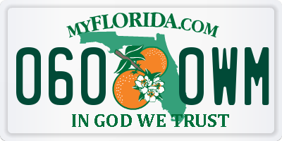 FL license plate 0600WM