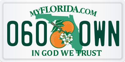 FL license plate 0600WN