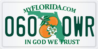 FL license plate 0600WR