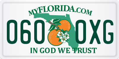 FL license plate 0600XG