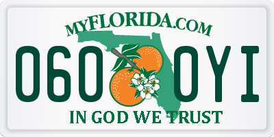 FL license plate 0600YI