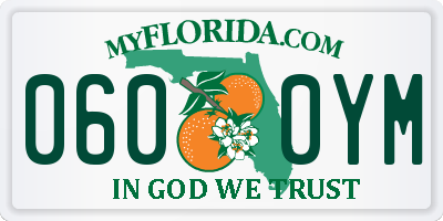 FL license plate 0600YM