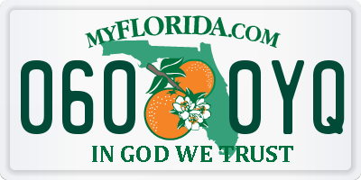 FL license plate 0600YQ