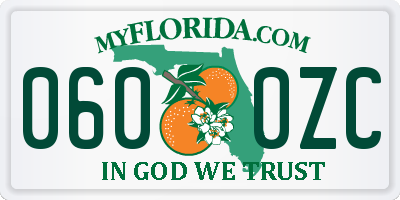 FL license plate 0600ZC