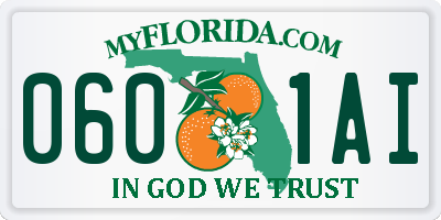 FL license plate 0601AI