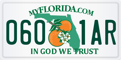 FL license plate 0601AR
