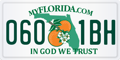 FL license plate 0601BH