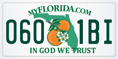 FL license plate 0601BI