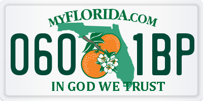 FL license plate 0601BP
