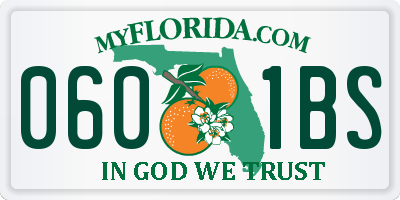 FL license plate 0601BS
