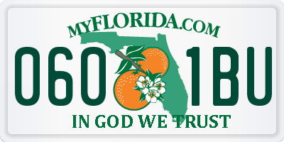 FL license plate 0601BU