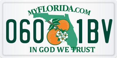 FL license plate 0601BV