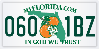 FL license plate 0601BZ