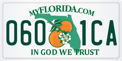 FL license plate 0601CA