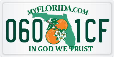 FL license plate 0601CF