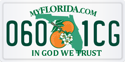 FL license plate 0601CG
