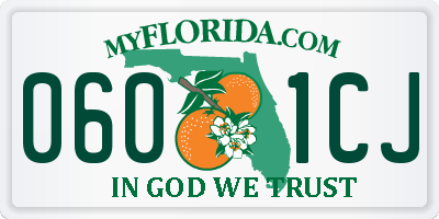 FL license plate 0601CJ