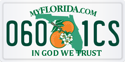 FL license plate 0601CS