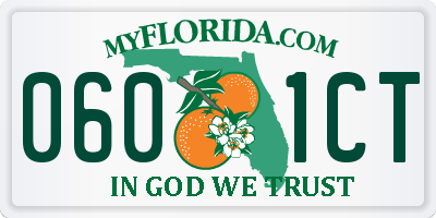 FL license plate 0601CT