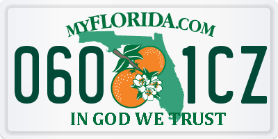 FL license plate 0601CZ