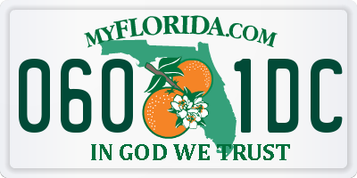 FL license plate 0601DC