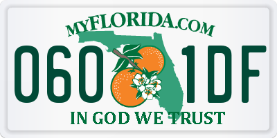 FL license plate 0601DF