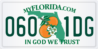 FL license plate 0601DG