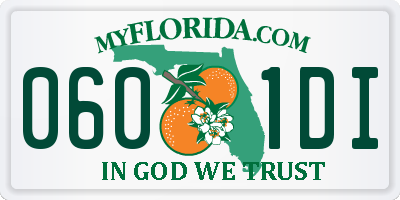 FL license plate 0601DI