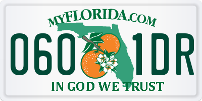 FL license plate 0601DR