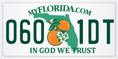 FL license plate 0601DT