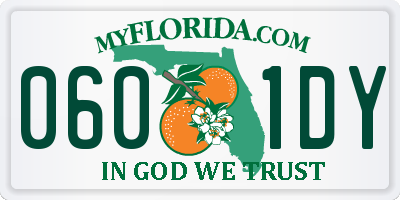 FL license plate 0601DY