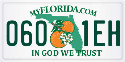 FL license plate 0601EH