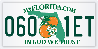 FL license plate 0601ET