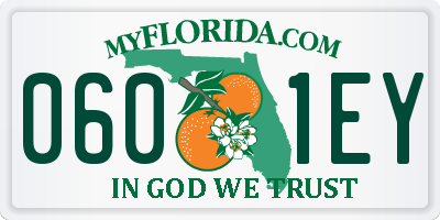FL license plate 0601EY