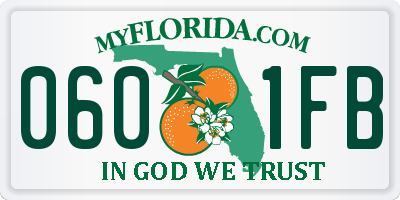 FL license plate 0601FB