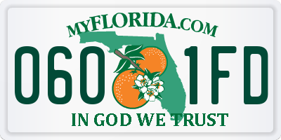 FL license plate 0601FD