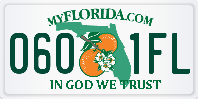 FL license plate 0601FL