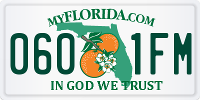 FL license plate 0601FM