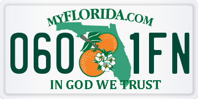 FL license plate 0601FN