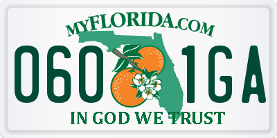 FL license plate 0601GA